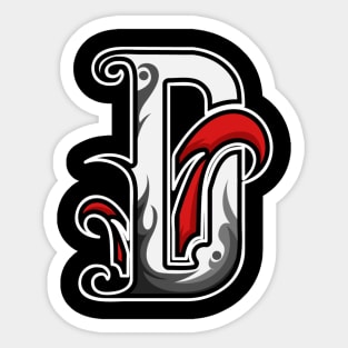 initials of the D Sticker